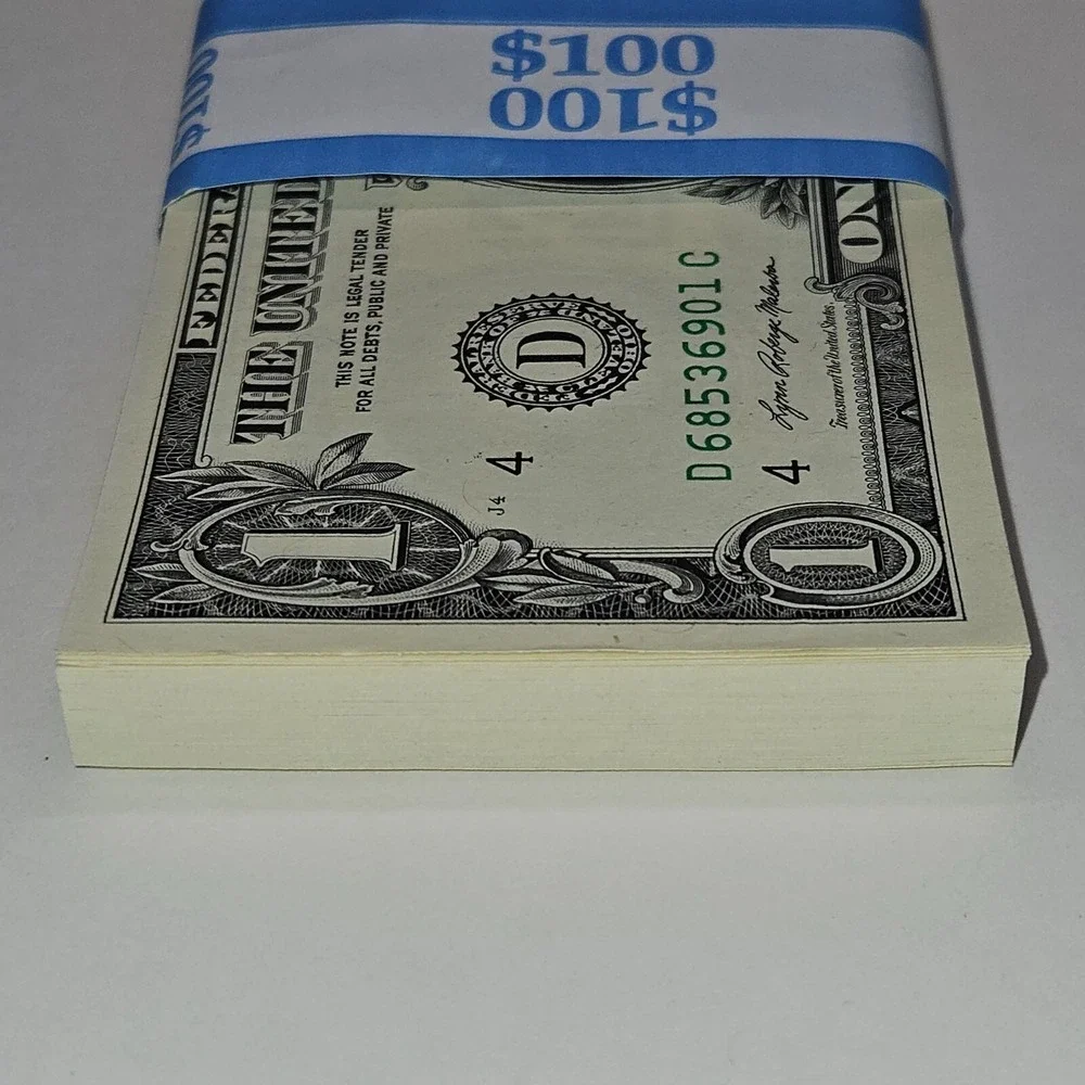 100 Dollar Bills Uncirculated Sequential (01-00) W/ SLEEVES Series 2021 (B201)